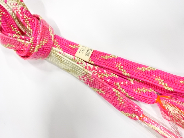 未使用品　正絹　手組帯締め